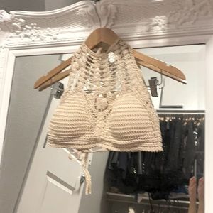 Knitted halter top